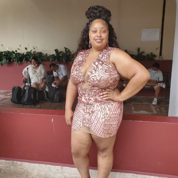 Candy Blush Mesh Dress - Picture 1 of 3